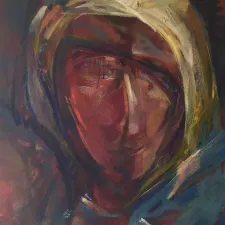 Marie Colvin 2010 abstract portrait